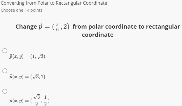 Solved Converting from Rectangular Coordinate to Polar | Chegg.com