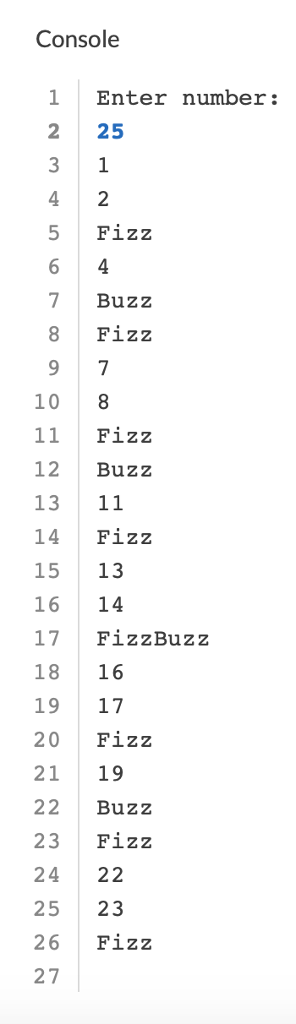 Solved Using Python, output the numbers 1-user inputed | Chegg.com