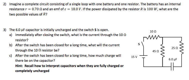 Solved 2 Imagine A Complete Circuit Consisting Of A Single