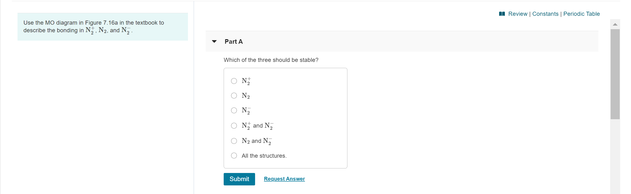 Solved Use the MO diagram in Figure 7.16a in the textbook to | Chegg.com