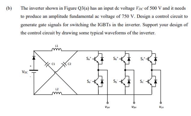 Solved (b) The inverter shown in Figure Q3(a) has an input | Chegg.com