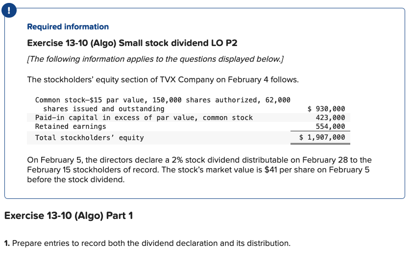 Solved On February 5 , the directors declare a 2% stock | Chegg.com