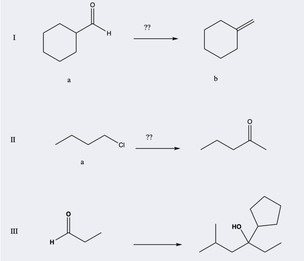Solved Find synthetic pathways for the compounds (I-III) | Chegg.com