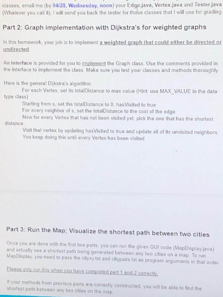 Solved Hi Please solve the graph class and particularly the | Chegg.com