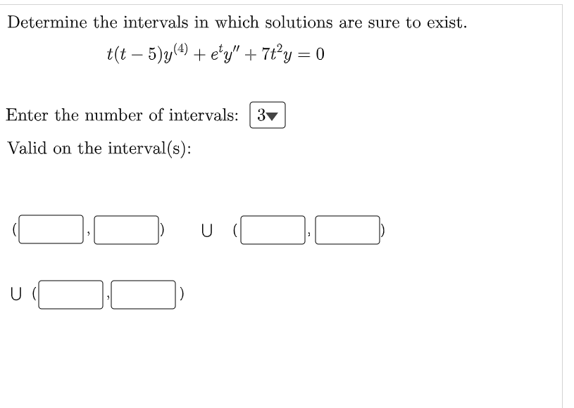 Solved Determine the intervals in which solutions are sure | Chegg.com