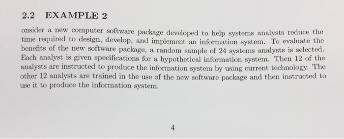 Solved 2.2 EXAMPLE 2 onsider a new computer software package | Chegg.com