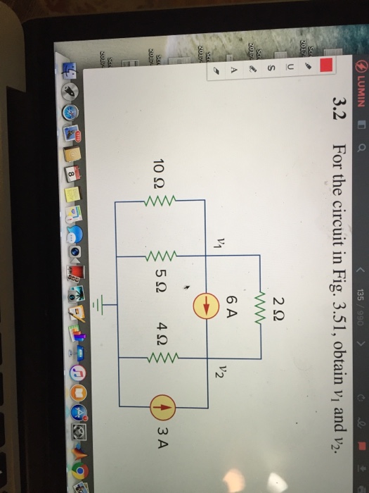 For The Circuit In Fig 3 51 Obtain V1 And V2 Solved For the circuit in Fig. 3.51, obtain v_1 and v_2. | Chegg.com