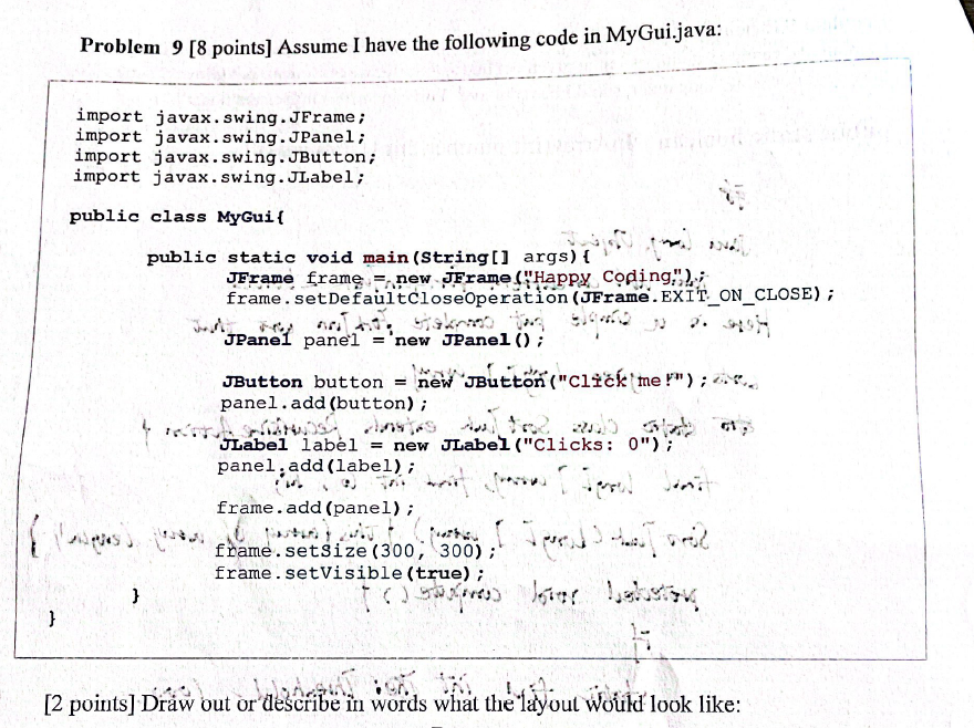 Solved Problem 9 [8 points] Assume I have the following code | Chegg.com