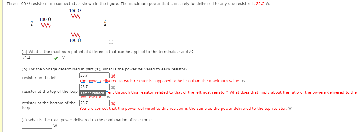 Solved Three 100 Resistors Are Connected As Shown In The | Chegg.com