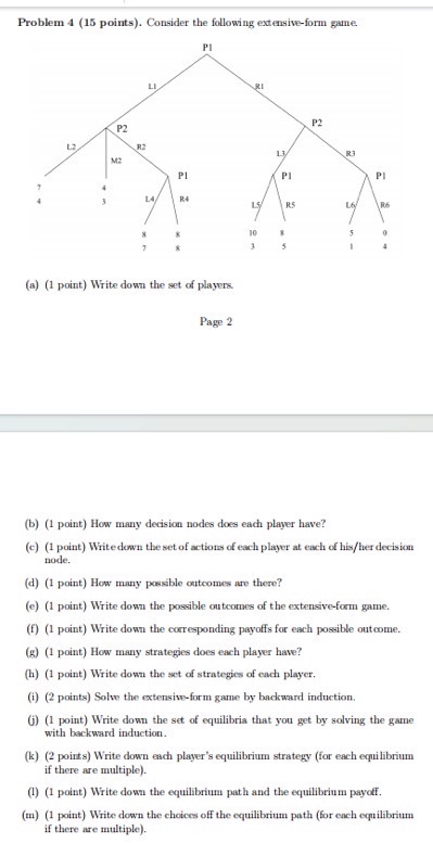 Solved Problem 4 (15 Points). Consider The Following | Chegg.com