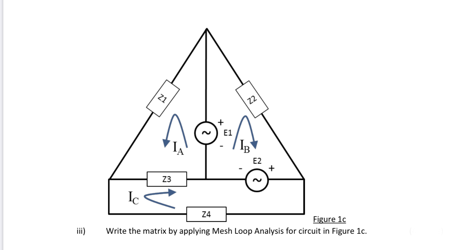 Solved z3 24 iii) Figure 1c Write the matrix by applying | Chegg.com