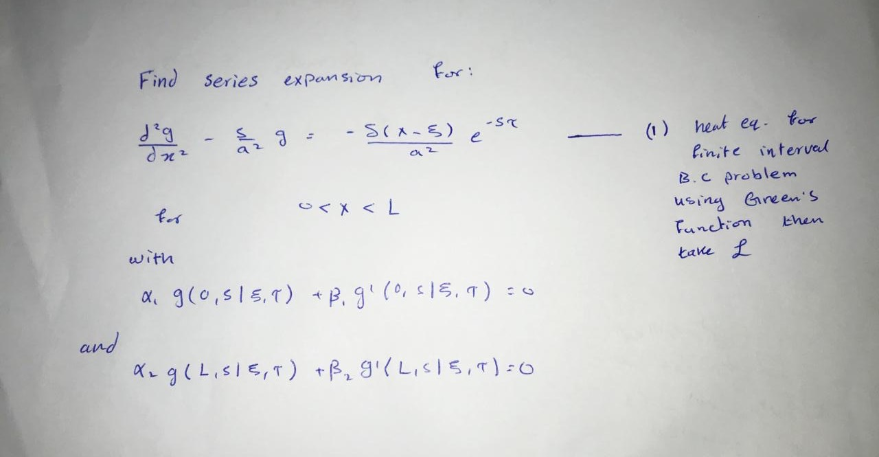 Series Expansion Find Series Expansion For R A G Chegg Com