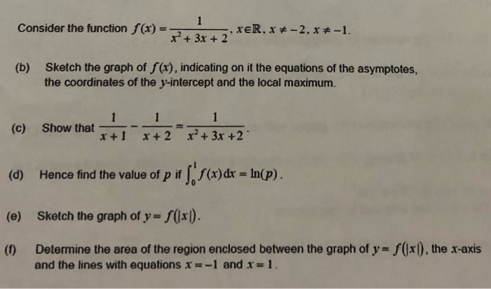 Solved Consider The Function F X X 3x 2 Xer X Chegg Com