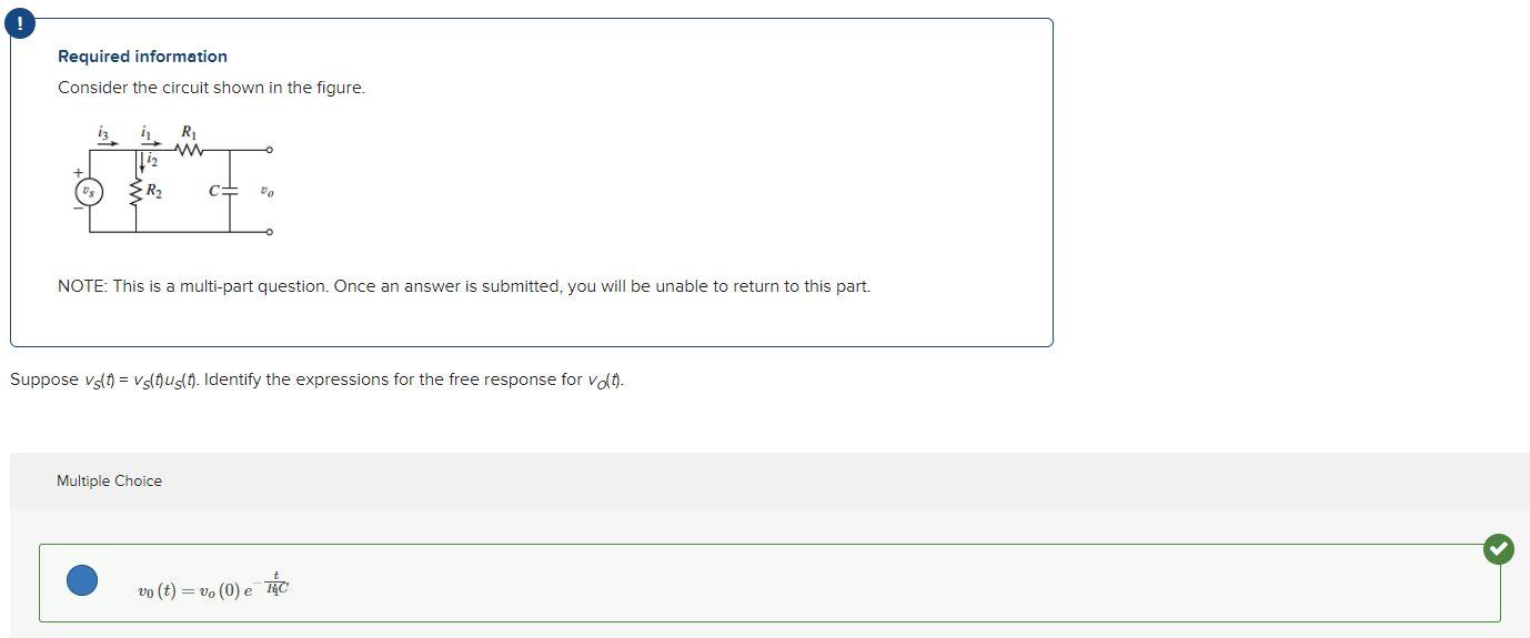 Solved Required information Consider the circuit shown in | Chegg.com