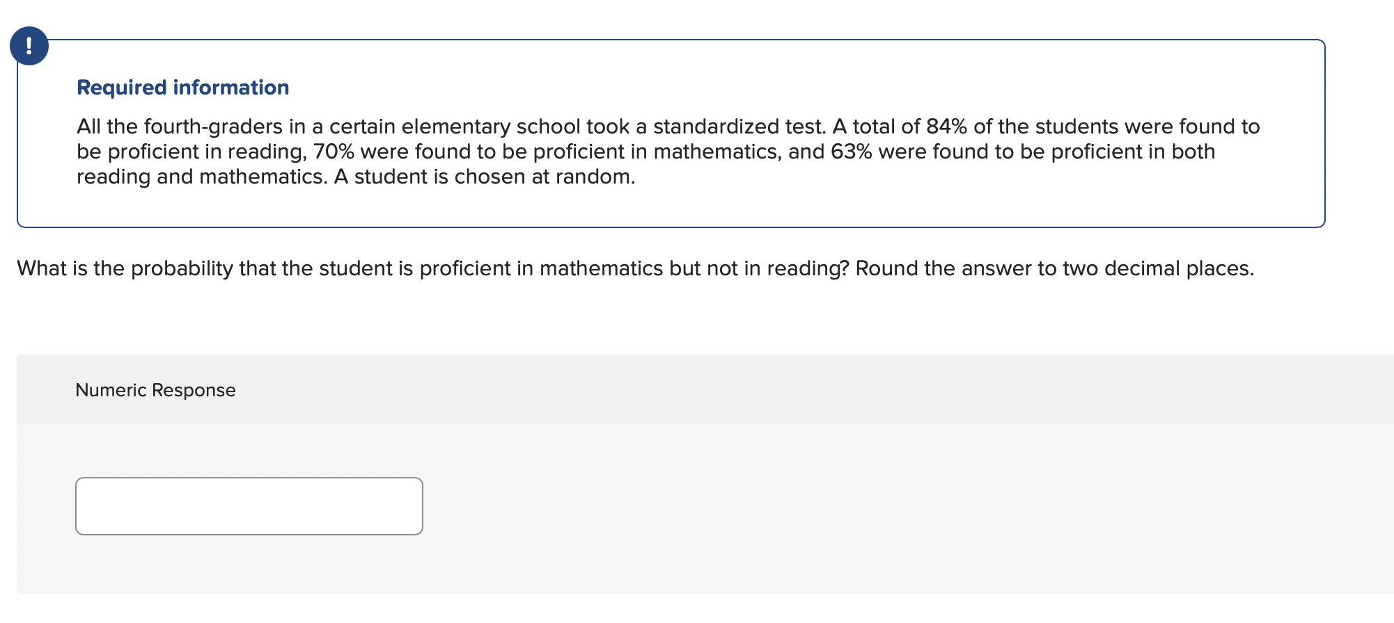 Solved Required information All the fourth-graders in a | Chegg.com