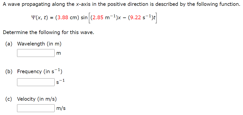 Solved A wave propagating along the x-axis in the positive | Chegg.com