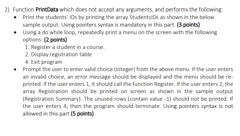 Solved Problem Write a C program that simulates a student | Chegg.com