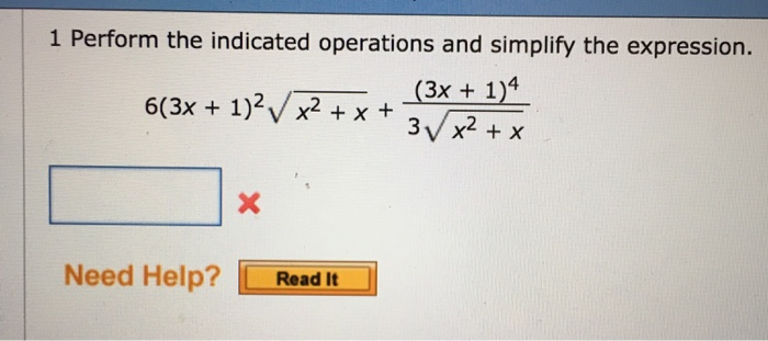 Solved 1 Perform the indicated operations and simplify the | Chegg.com