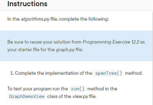 Solved The programming language is in Python. I already | Chegg.com