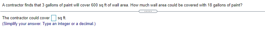 Solved A contractor finds that 3 gallons of paint will cover | Chegg.com