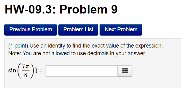 Solved Use an identity to find the exact value of the | Chegg.com