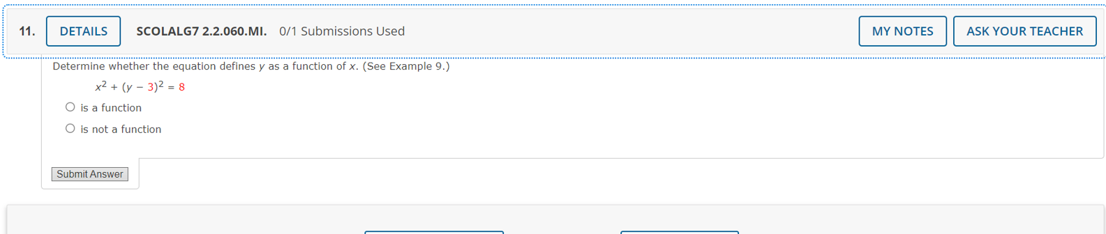 Solved Determine whether the equation defines y as a | Chegg.com