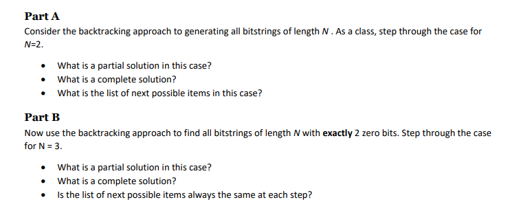 Solved Part A Consider the backtracking approach to | Chegg.com
