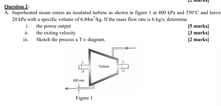 Solved Question 2- A. Superheated Steam Enters An Insulated | Chegg.com