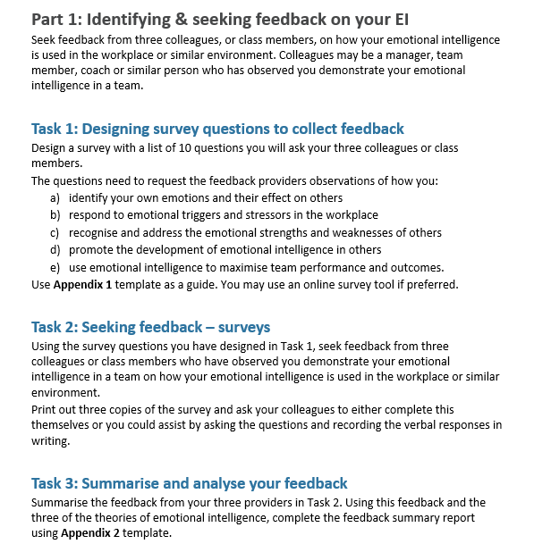 Part 1 Identifying Seeking Feedback On Your El Chegg Com