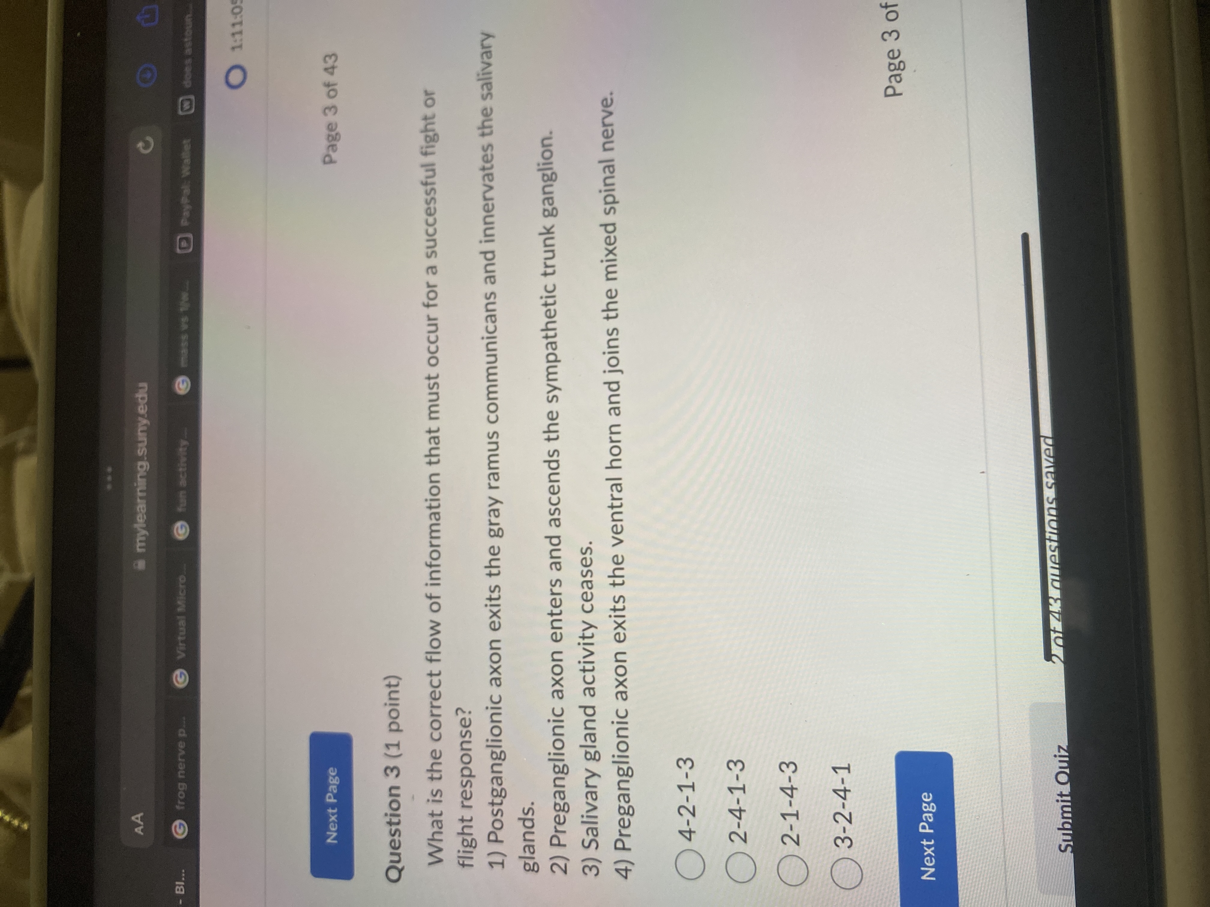 Solved Question 3 (1 ﻿point)What is the correct flow of | Chegg.com