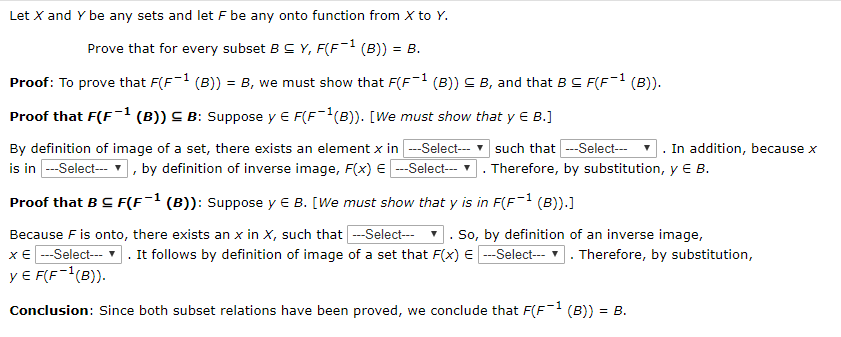 Solved Let X And Y Be Any Sets And Let F Be Any Onto | Chegg.com