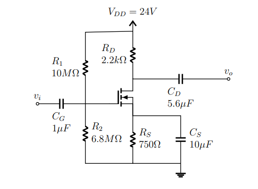 Solved The E-mosfet Amplifier In The Figure A) Avmid Medium 