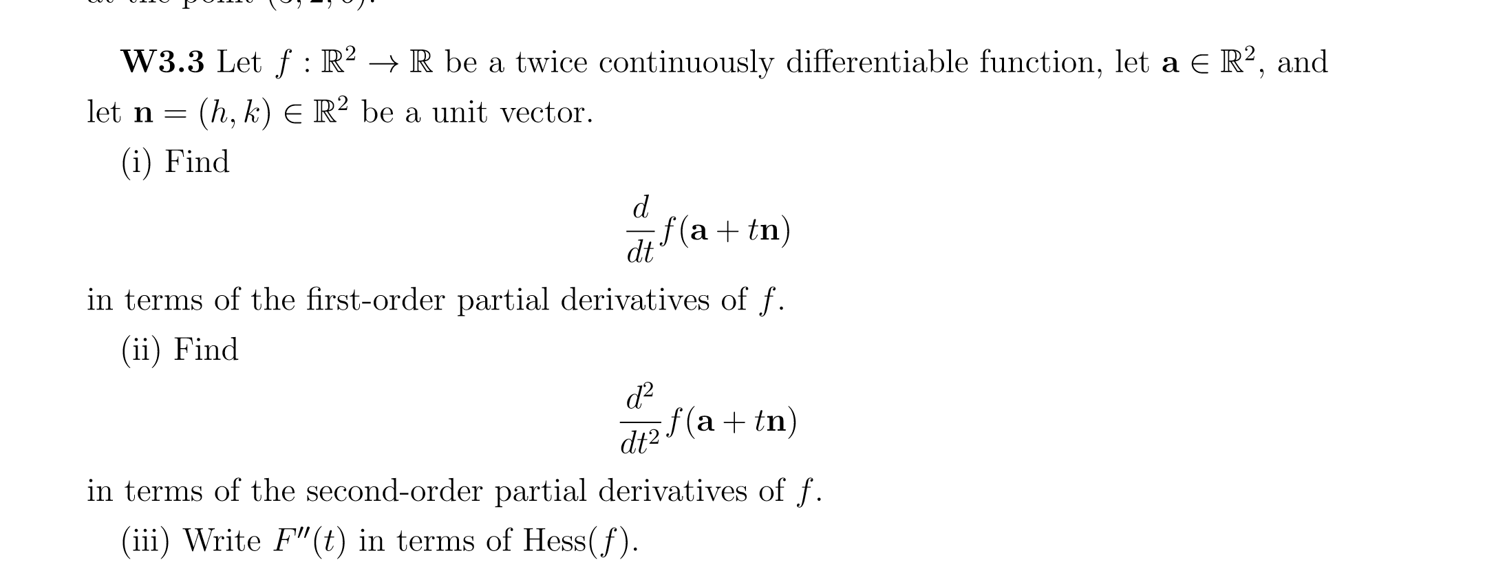 Solved 110 P3110 Cm W3 3 Let F R2 R Be A Twice Continu Chegg Com