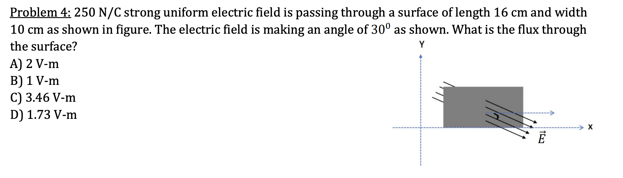 Solved Problem 4 250 N C Strong Uniform Electric Field I Chegg Com