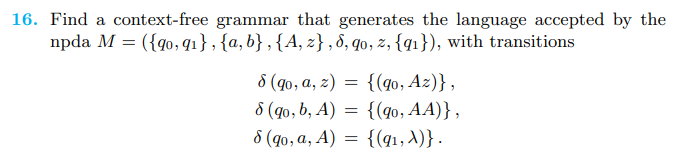 Solved 16. Find a context-free grammar that generates the | Chegg.com
