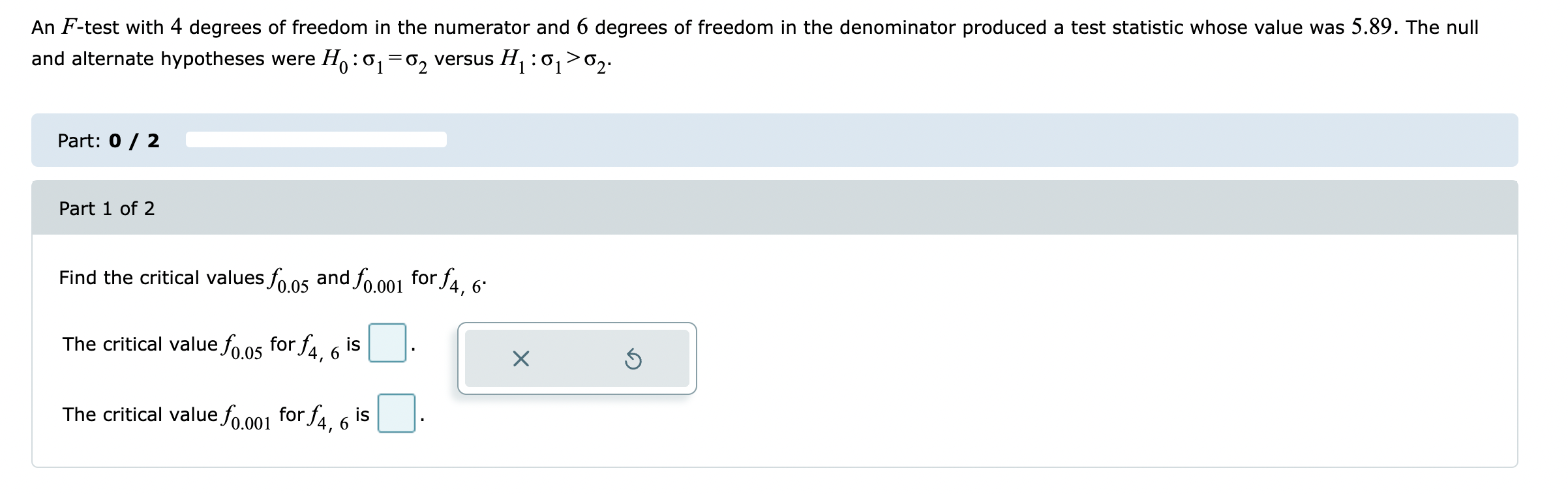 F STATISTIC DEGREES OF FREEDOM NUMERATOR DENOMINATOR visual data 4