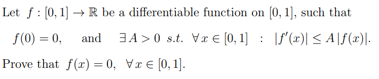 Solved Let F [0 1]→r Be A Differentiable Function On [0 1]