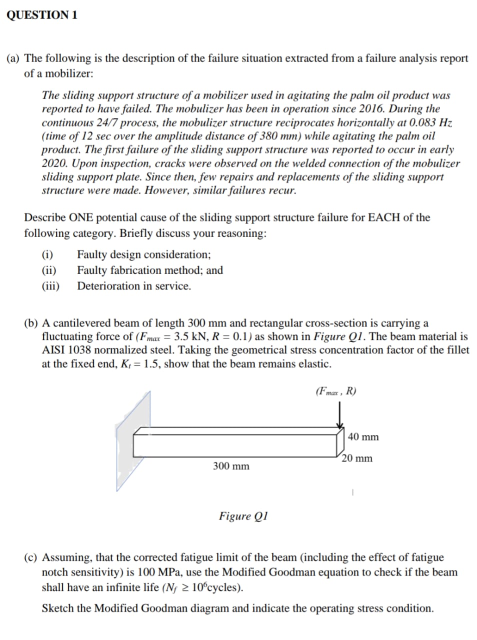 Solved (a) The following is the description of the failure | Chegg.com