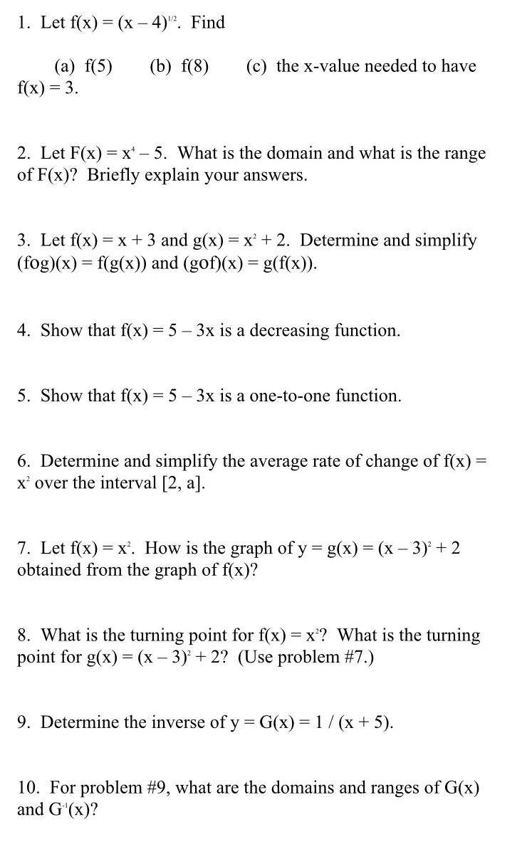 Solved 1 Let F X X 4 Find C The X Value Neede Chegg Com