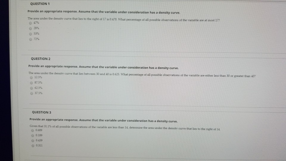 Solved QUESTION 1 Provide an appropriate response. Assume | Chegg.com