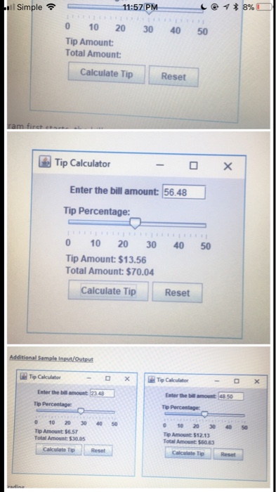 Solved Tip Calculator Program Create A Graphical Tip | Chegg.com