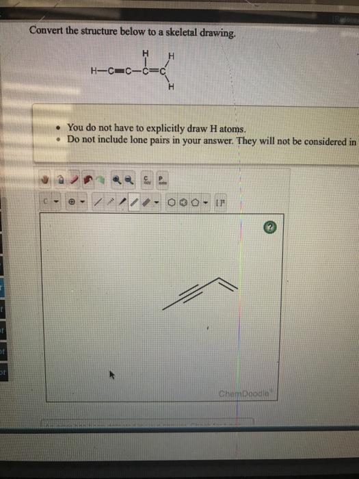 Solved Convert the structure below to a skeletal drawing.