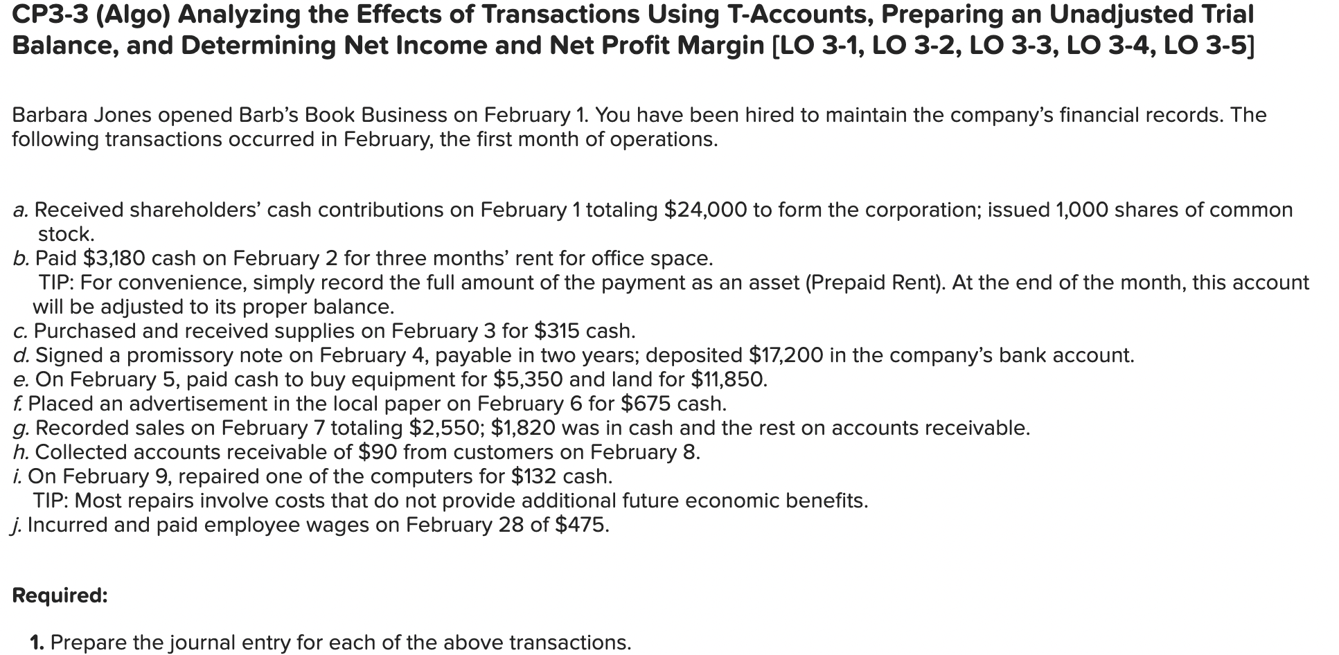 Solved CP3-3 (Algo) Analyzing The Effects Of Transactions | Chegg.com