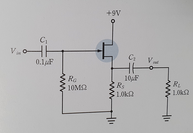 Solved In the following common drain amplifier (source | Chegg.com