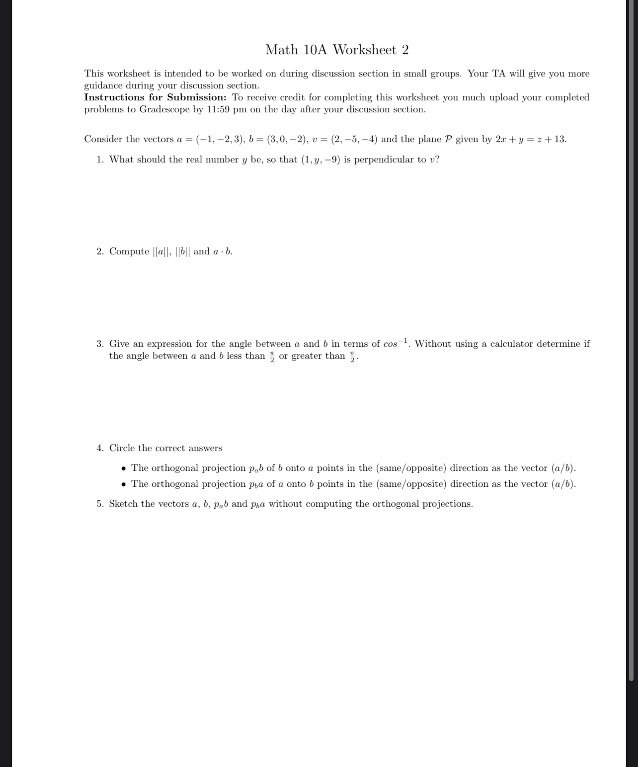 Solved This worksheet is intended to be worked on during | Chegg.com