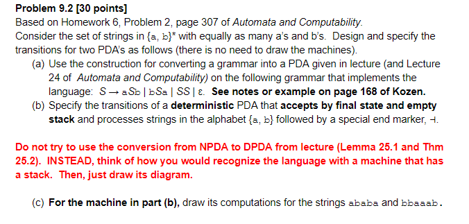 Solved Problem 9.2 [30 points] Based on Homework 6, Problem | Chegg.com