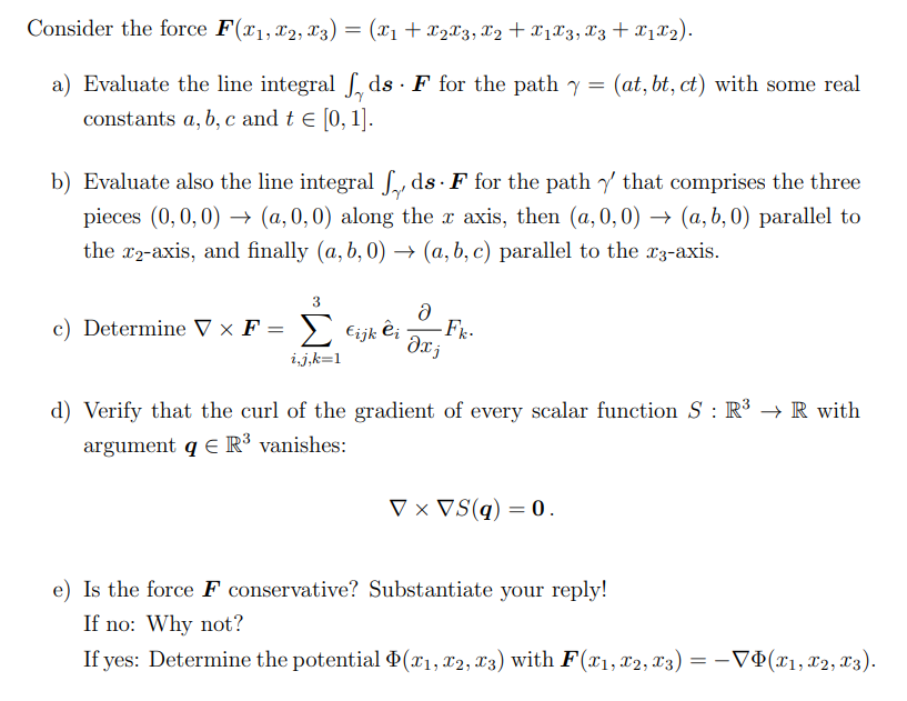 Solved Consider the force | Chegg.com