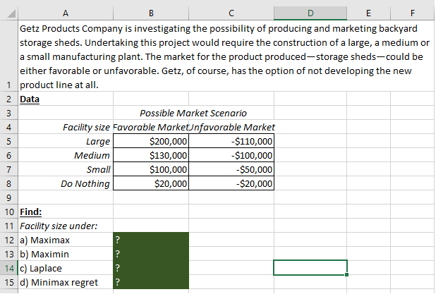 Solved E F Nm 4 5 A B с Getz Products Company is | Chegg.com