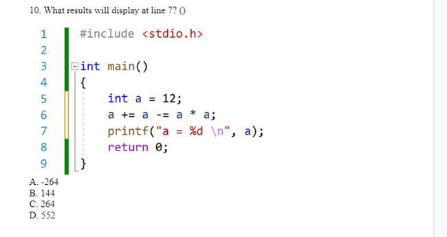 Solved 6. What results will display at line 7? () A. | Chegg.com