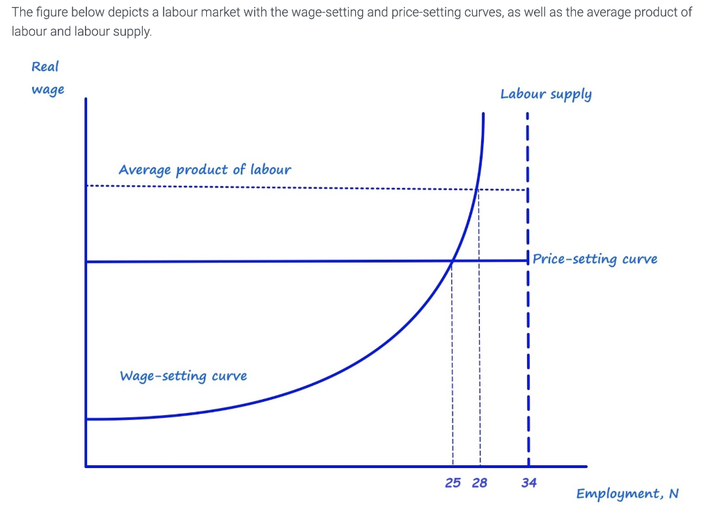 Solved The figure below depicts a labour market with the | Chegg.com